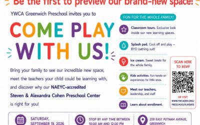 YWCA Greenwich Preschool invites you to Come Play With Us!